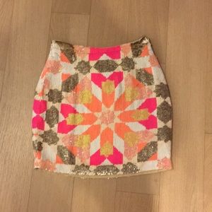 Multicolored sequin skirt